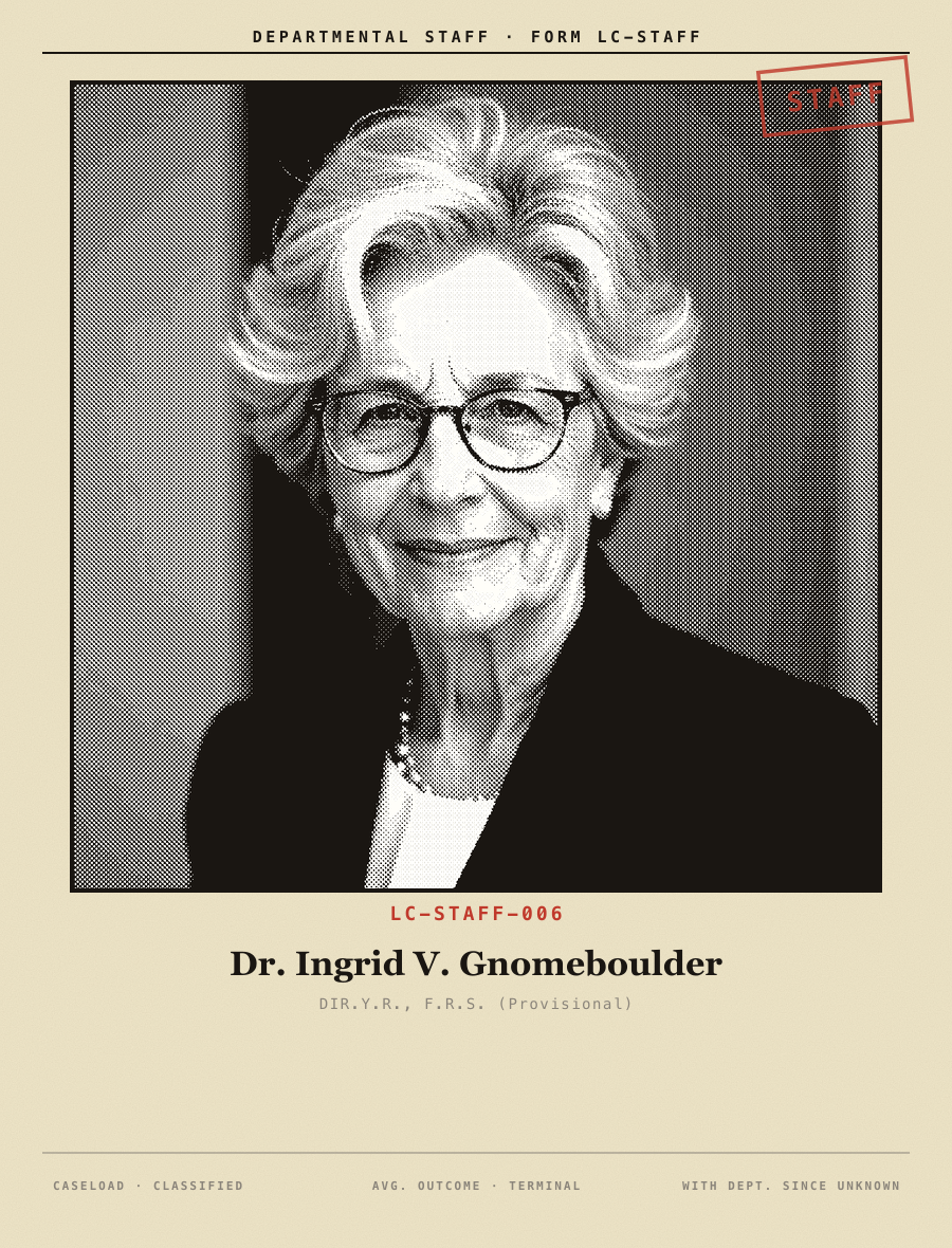 Portrait of Dr. Ingrid V. Gnomeboulder
